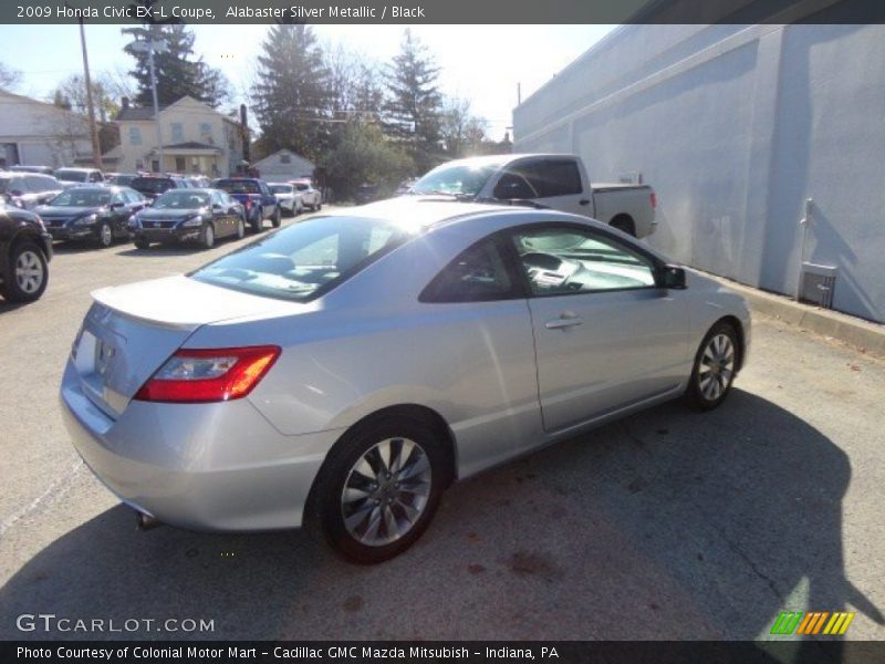 Alabaster Silver Metallic / Black 2009 Honda Civic EX-L Coupe