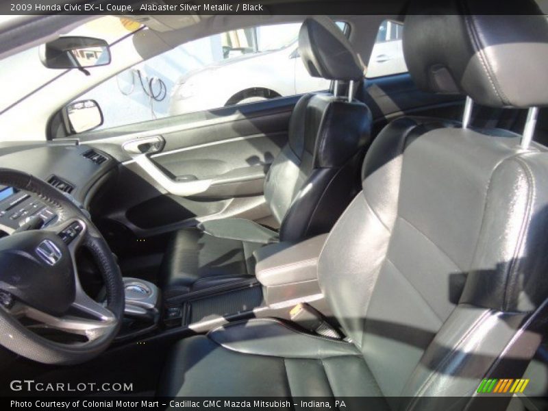 Alabaster Silver Metallic / Black 2009 Honda Civic EX-L Coupe