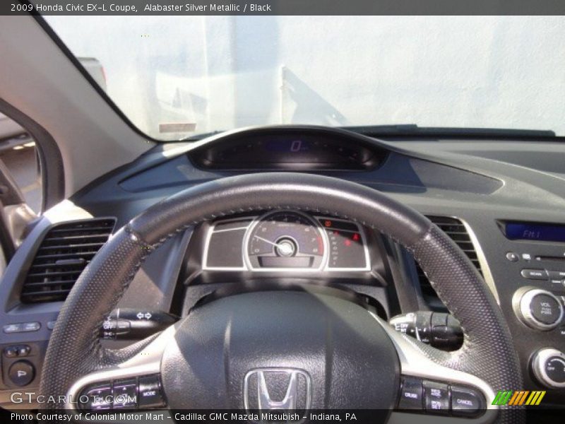 Alabaster Silver Metallic / Black 2009 Honda Civic EX-L Coupe