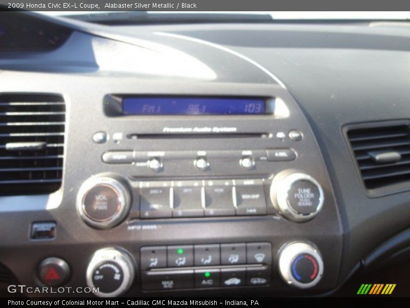Alabaster Silver Metallic / Black 2009 Honda Civic EX-L Coupe