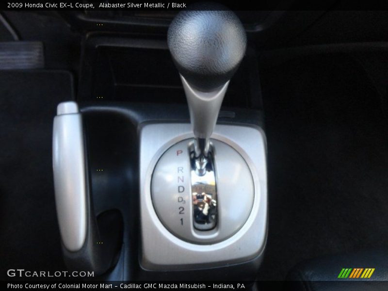 Alabaster Silver Metallic / Black 2009 Honda Civic EX-L Coupe