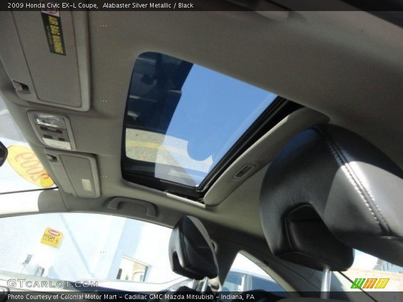 Alabaster Silver Metallic / Black 2009 Honda Civic EX-L Coupe