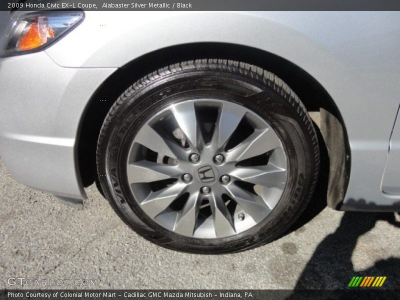 Alabaster Silver Metallic / Black 2009 Honda Civic EX-L Coupe