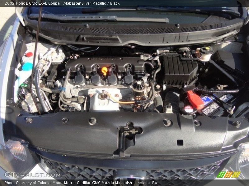 Alabaster Silver Metallic / Black 2009 Honda Civic EX-L Coupe