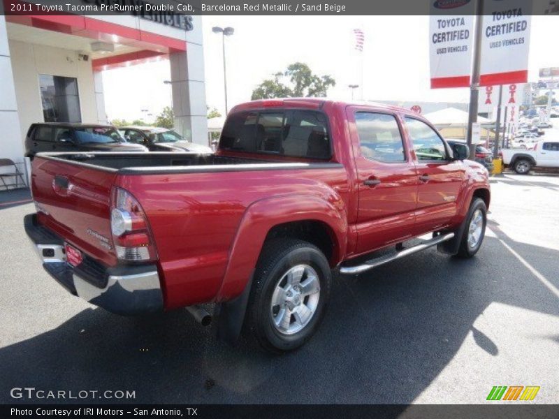 Barcelona Red Metallic / Sand Beige 2011 Toyota Tacoma PreRunner Double Cab
