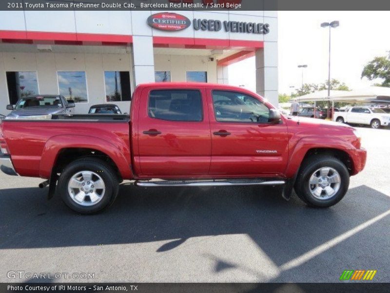 Barcelona Red Metallic / Sand Beige 2011 Toyota Tacoma PreRunner Double Cab