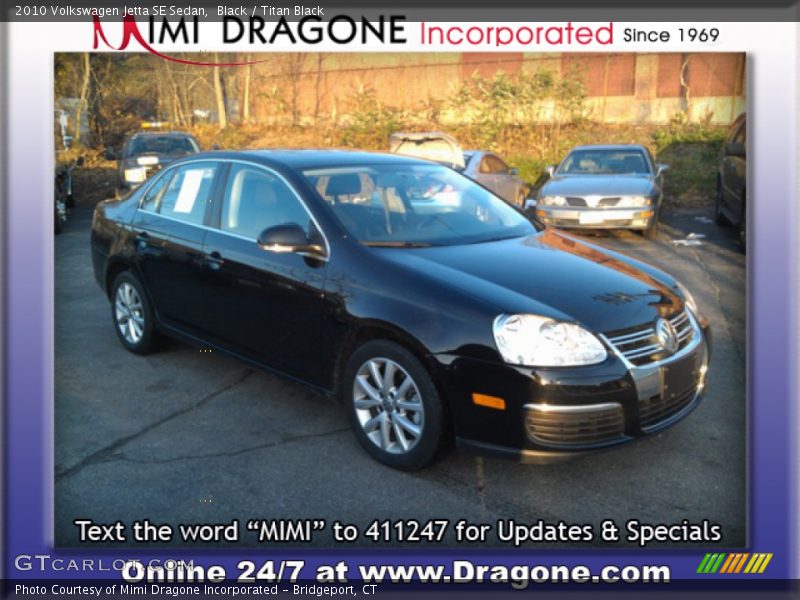 Black / Titan Black 2010 Volkswagen Jetta SE Sedan