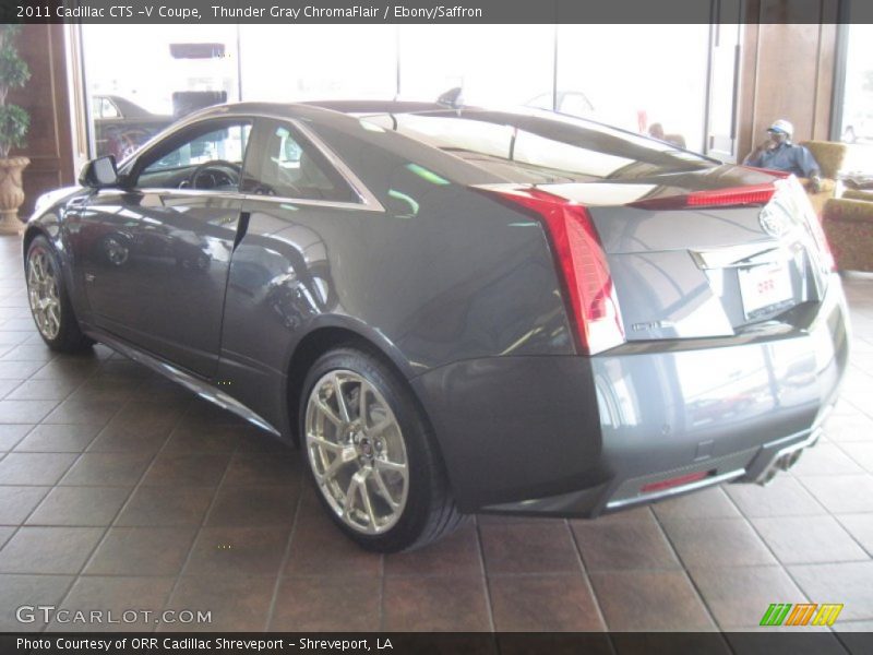 Thunder Gray ChromaFlair / Ebony/Saffron 2011 Cadillac CTS -V Coupe