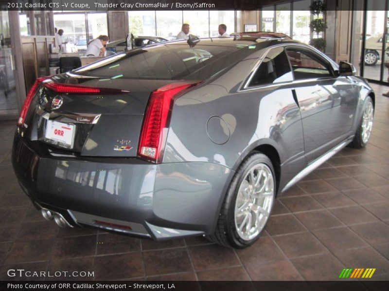 Thunder Gray ChromaFlair / Ebony/Saffron 2011 Cadillac CTS -V Coupe