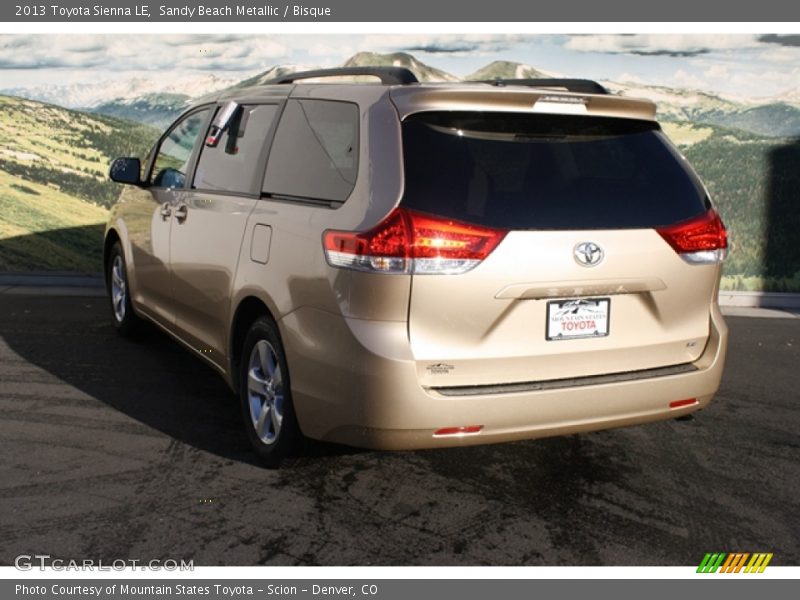 Sandy Beach Metallic / Bisque 2013 Toyota Sienna LE