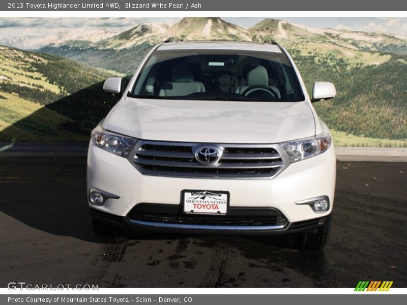 Blizzard White Pearl / Ash 2013 Toyota Highlander Limited 4WD