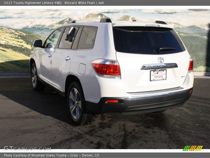 Blizzard White Pearl / Ash 2013 Toyota Highlander Limited 4WD