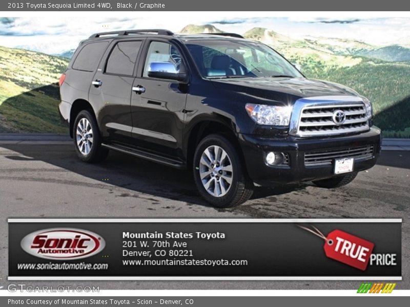 Black / Graphite 2013 Toyota Sequoia Limited 4WD