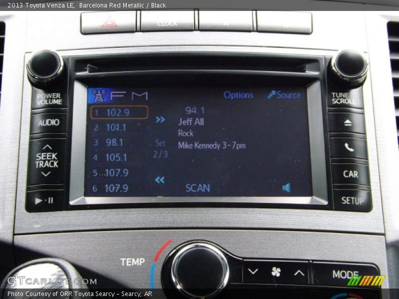 Barcelona Red Metallic / Black 2013 Toyota Venza LE