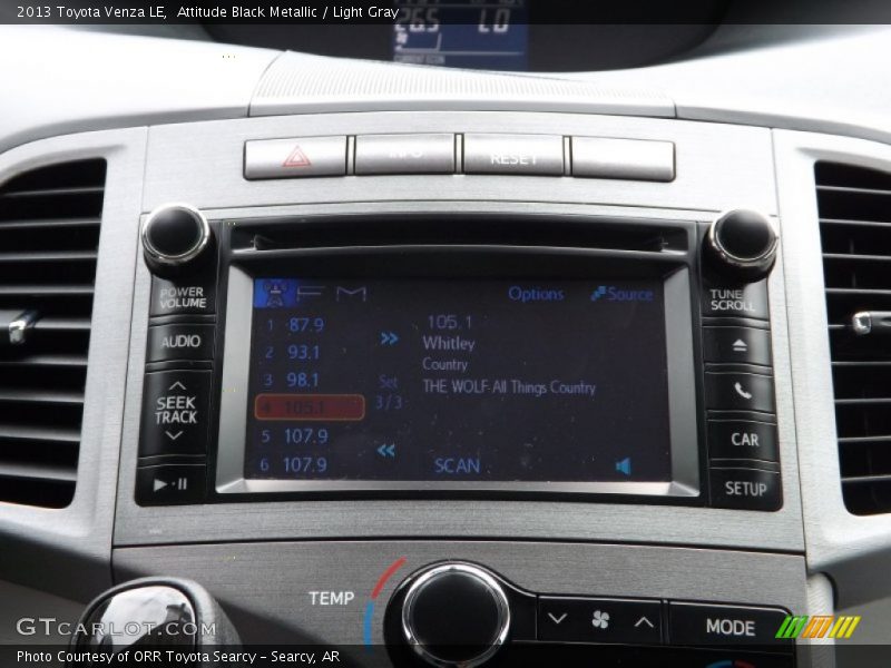 Attitude Black Metallic / Light Gray 2013 Toyota Venza LE