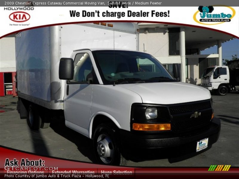 Summit White / Medium Pewter 2009 Chevrolet Express Cutaway Commercial Moving Van
