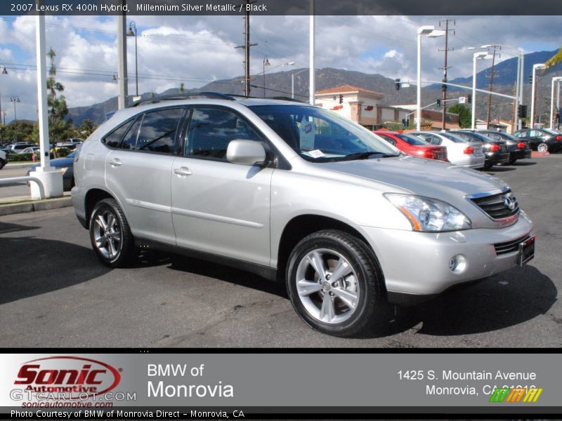 Millennium Silver Metallic / Black 2007 Lexus RX 400h Hybrid
