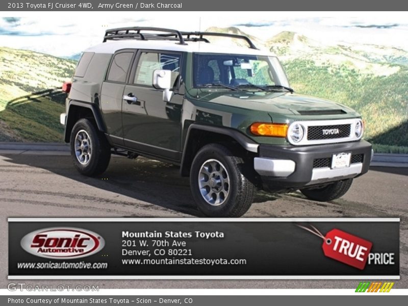Army Green / Dark Charcoal 2013 Toyota FJ Cruiser 4WD