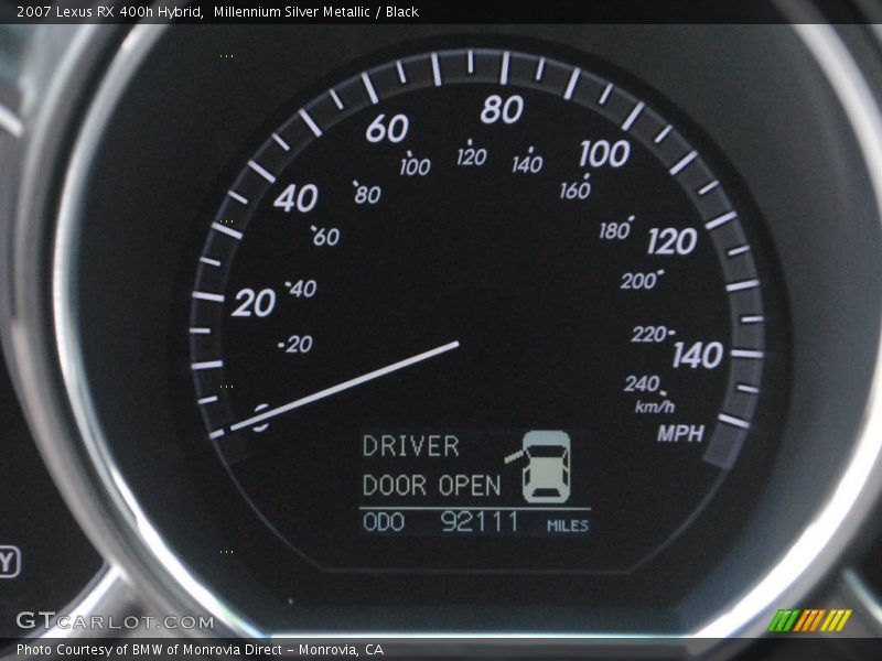 Millennium Silver Metallic / Black 2007 Lexus RX 400h Hybrid
