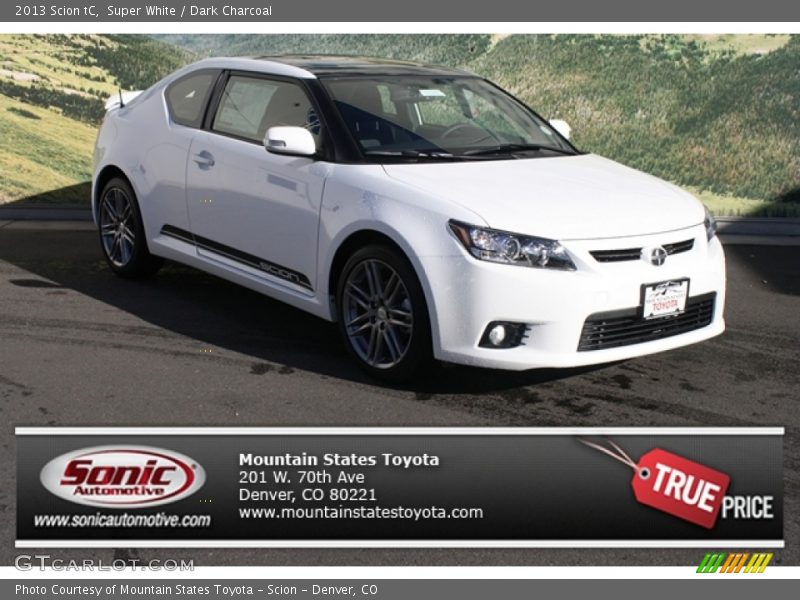 Super White / Dark Charcoal 2013 Scion tC