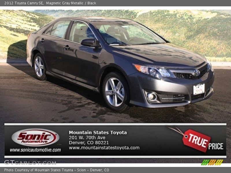 Magnetic Gray Metallic / Black 2012 Toyota Camry SE