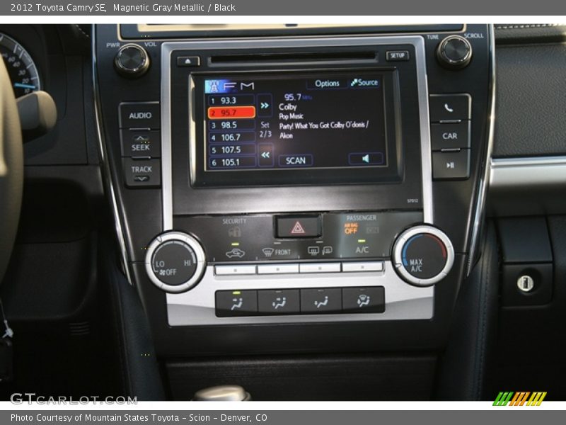Magnetic Gray Metallic / Black 2012 Toyota Camry SE