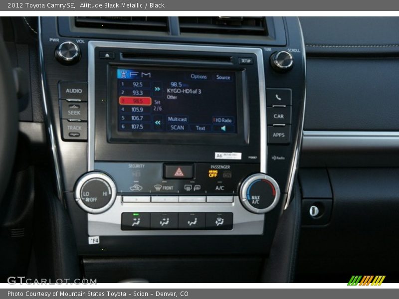 Attitude Black Metallic / Black 2012 Toyota Camry SE