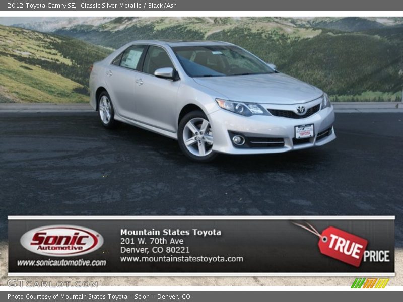 Classic Silver Metallic / Black/Ash 2012 Toyota Camry SE