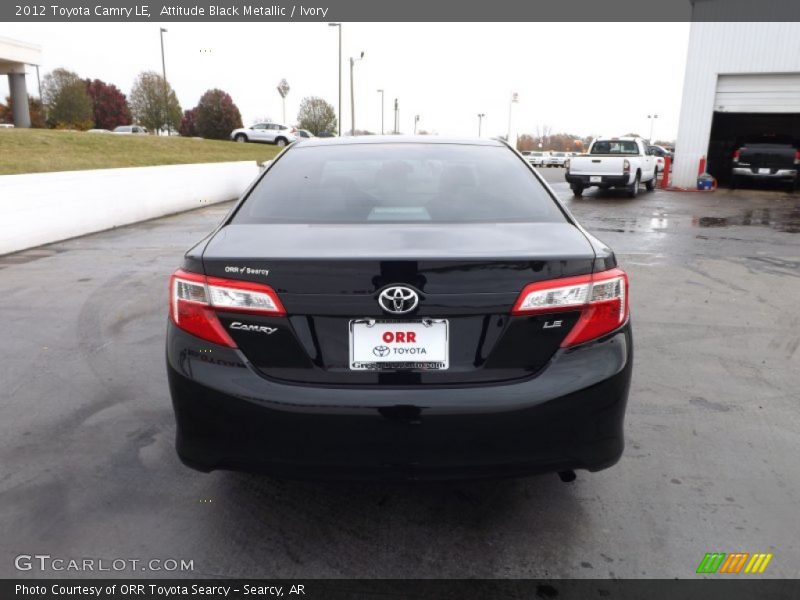 Attitude Black Metallic / Ivory 2012 Toyota Camry LE