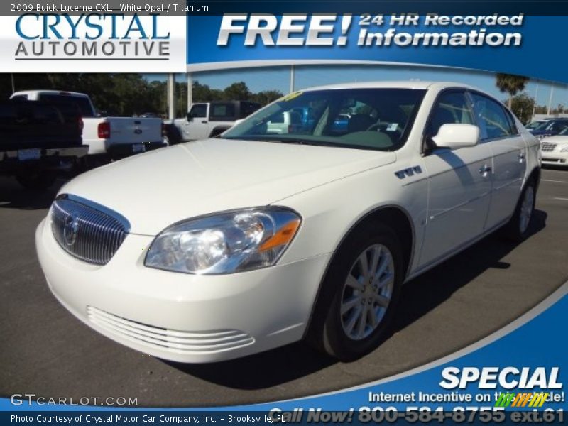 White Opal / Titanium 2009 Buick Lucerne CXL