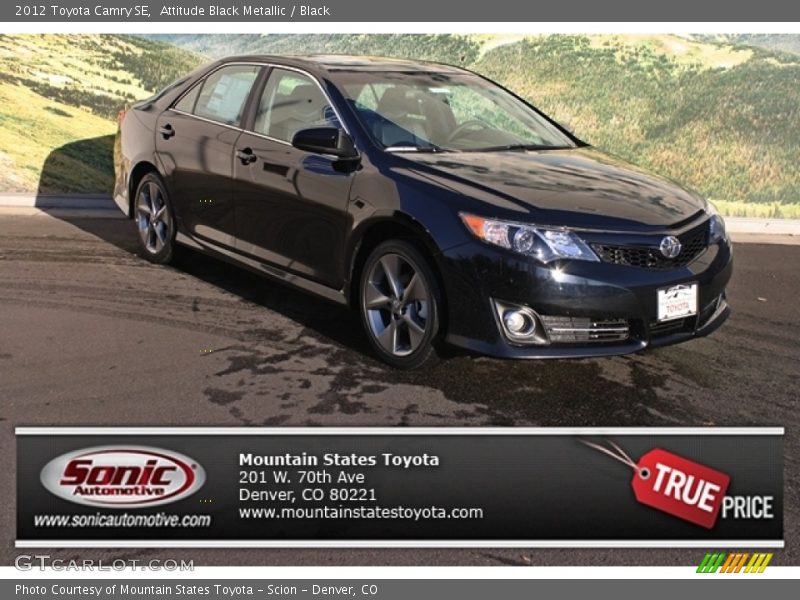 Attitude Black Metallic / Black 2012 Toyota Camry SE