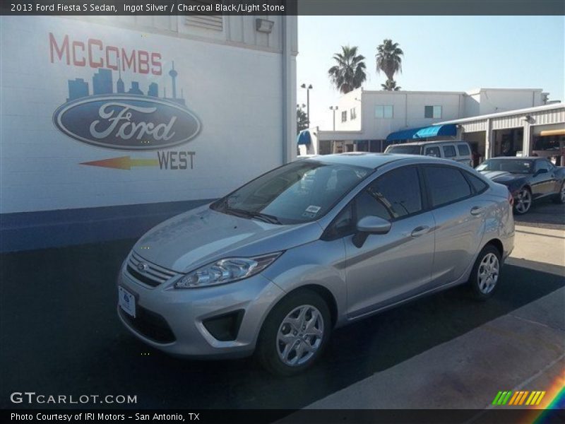 Ingot Silver / Charcoal Black/Light Stone 2013 Ford Fiesta S Sedan