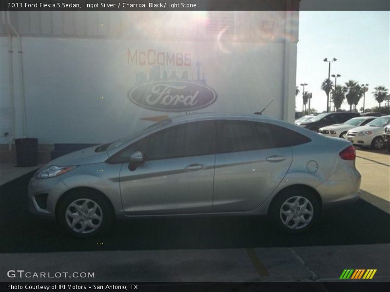 Ingot Silver / Charcoal Black/Light Stone 2013 Ford Fiesta S Sedan