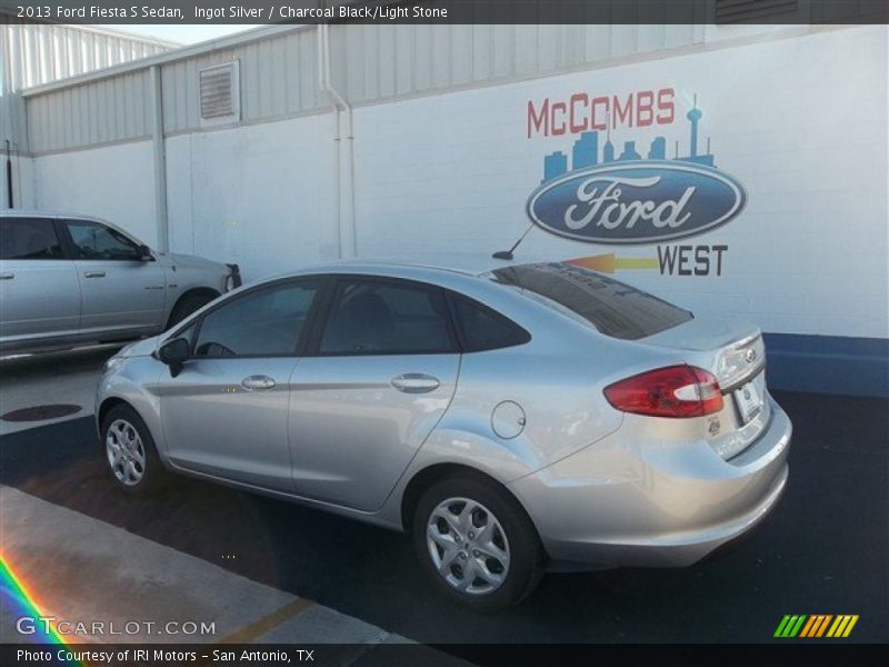 Ingot Silver / Charcoal Black/Light Stone 2013 Ford Fiesta S Sedan