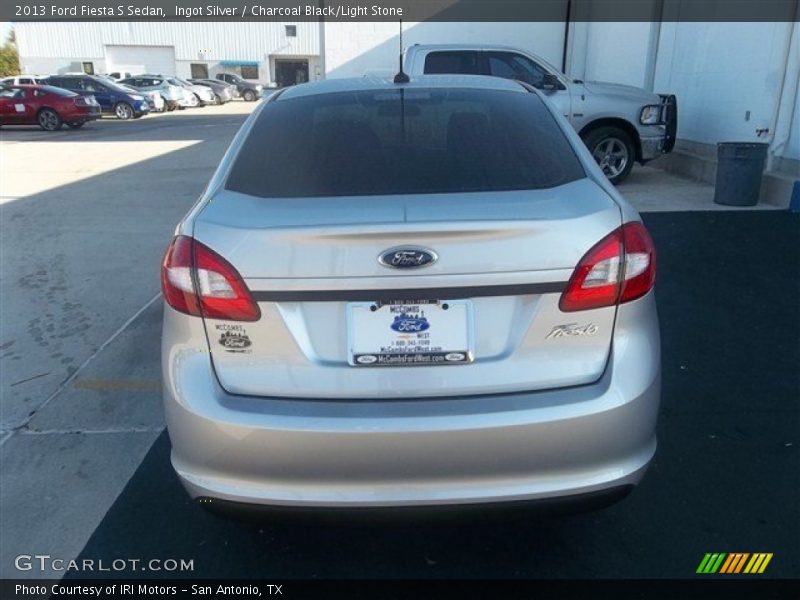 Ingot Silver / Charcoal Black/Light Stone 2013 Ford Fiesta S Sedan
