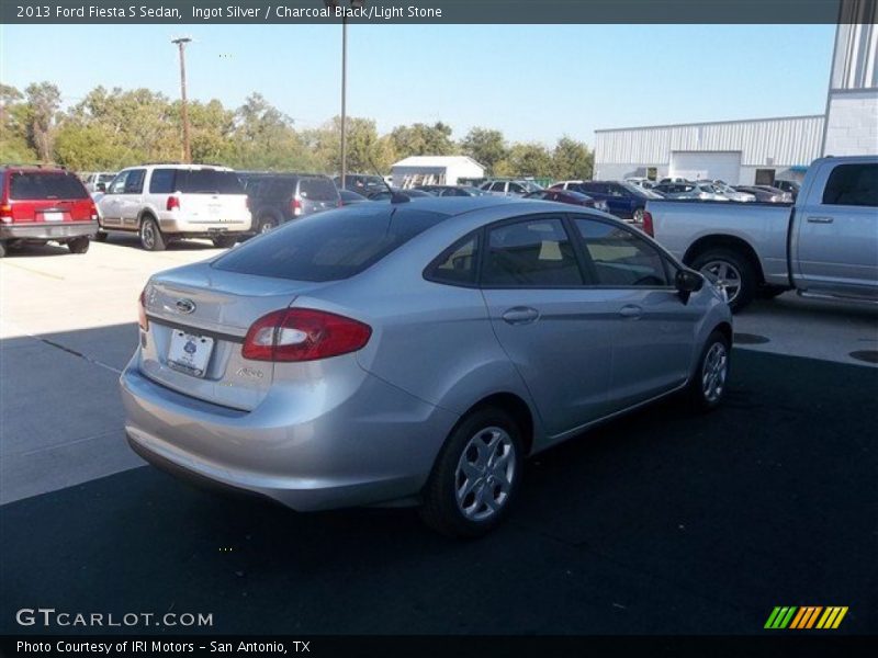 Ingot Silver / Charcoal Black/Light Stone 2013 Ford Fiesta S Sedan