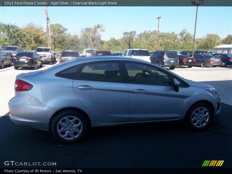 Ingot Silver / Charcoal Black/Light Stone 2013 Ford Fiesta S Sedan