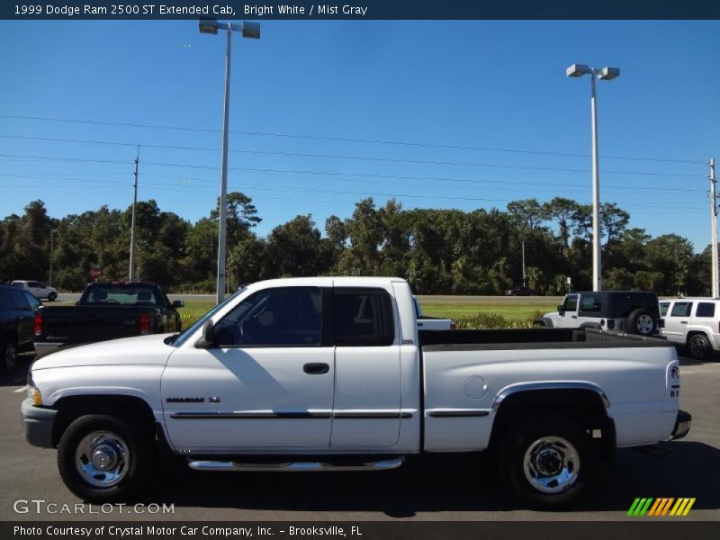 Bright White / Mist Gray 1999 Dodge Ram 2500 ST Extended Cab