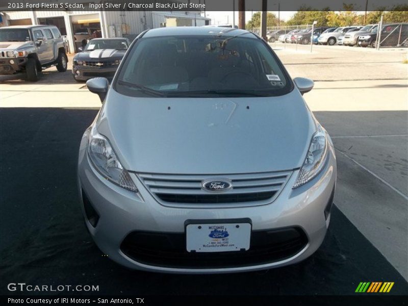 Ingot Silver / Charcoal Black/Light Stone 2013 Ford Fiesta S Sedan