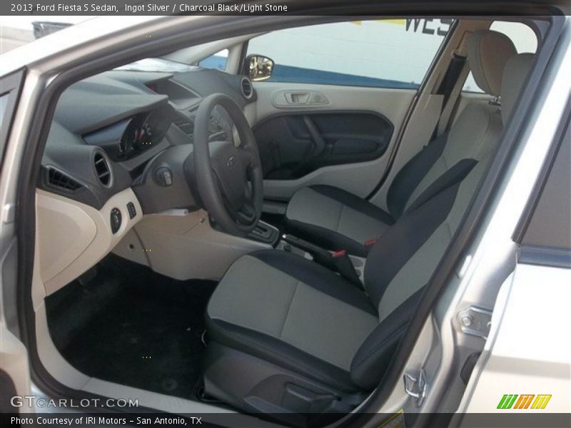 Ingot Silver / Charcoal Black/Light Stone 2013 Ford Fiesta S Sedan