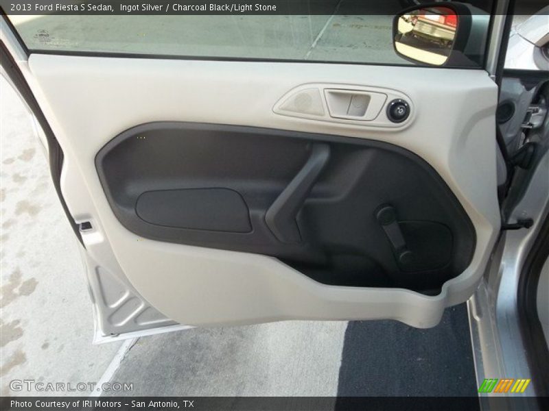 Ingot Silver / Charcoal Black/Light Stone 2013 Ford Fiesta S Sedan