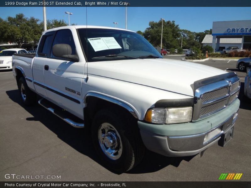 Bright White / Mist Gray 1999 Dodge Ram 2500 ST Extended Cab