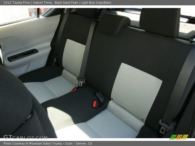 Black Sand Pearl / Light Blue Gray/Black 2012 Toyota Prius c Hybrid Three