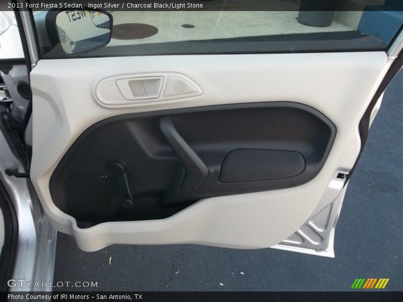 Ingot Silver / Charcoal Black/Light Stone 2013 Ford Fiesta S Sedan
