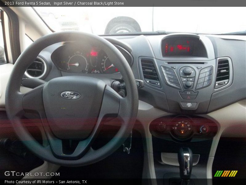 Ingot Silver / Charcoal Black/Light Stone 2013 Ford Fiesta S Sedan