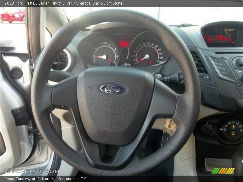 Ingot Silver / Charcoal Black/Light Stone 2013 Ford Fiesta S Sedan