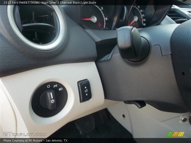 Ingot Silver / Charcoal Black/Light Stone 2013 Ford Fiesta S Sedan