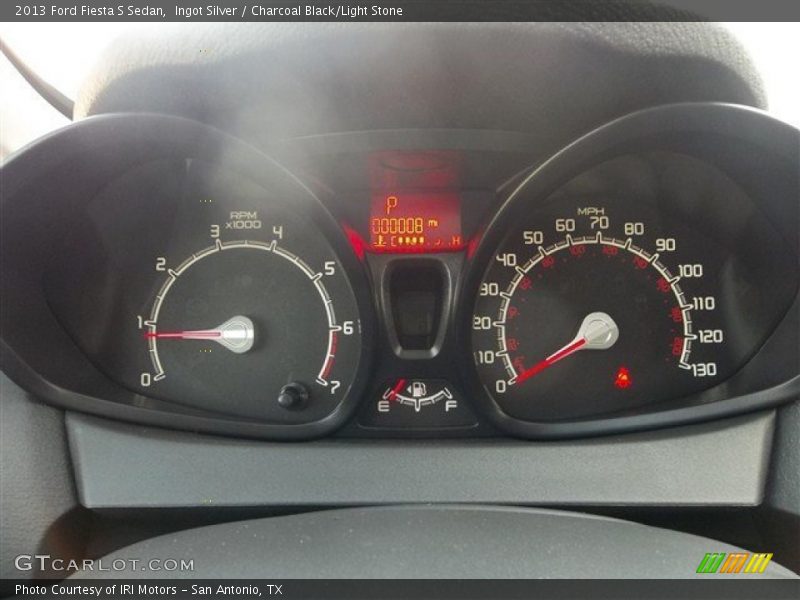 Ingot Silver / Charcoal Black/Light Stone 2013 Ford Fiesta S Sedan