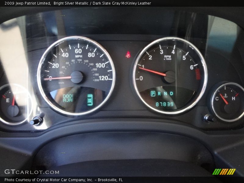 Bright Silver Metallic / Dark Slate Gray McKinley Leather 2009 Jeep Patriot Limited
