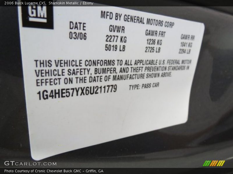 Sharkskin Metallic / Ebony 2006 Buick Lucerne CXS